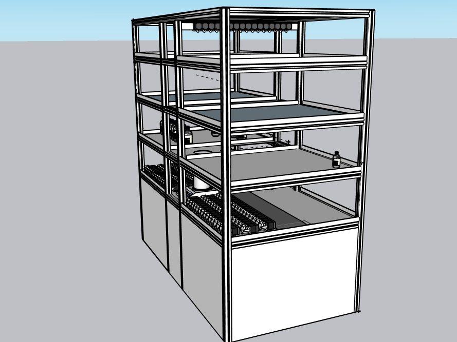 Modelo del sistema SMD LAB 100, versión compacta de sobremesa para laboratorio